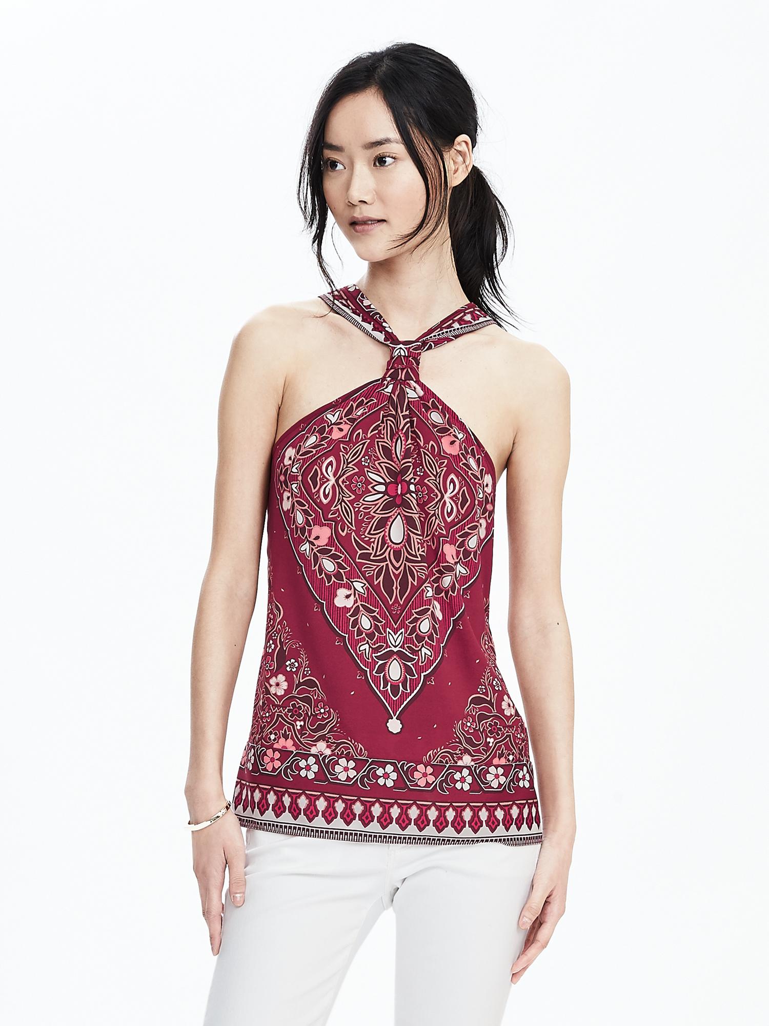 Embroidered Knot Tank