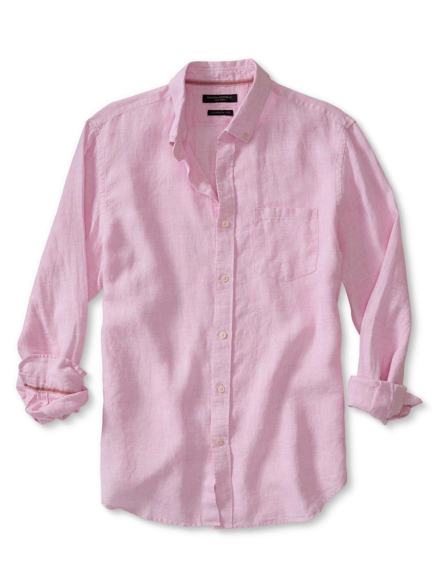 Camden-Fit Solid Linen Shirt