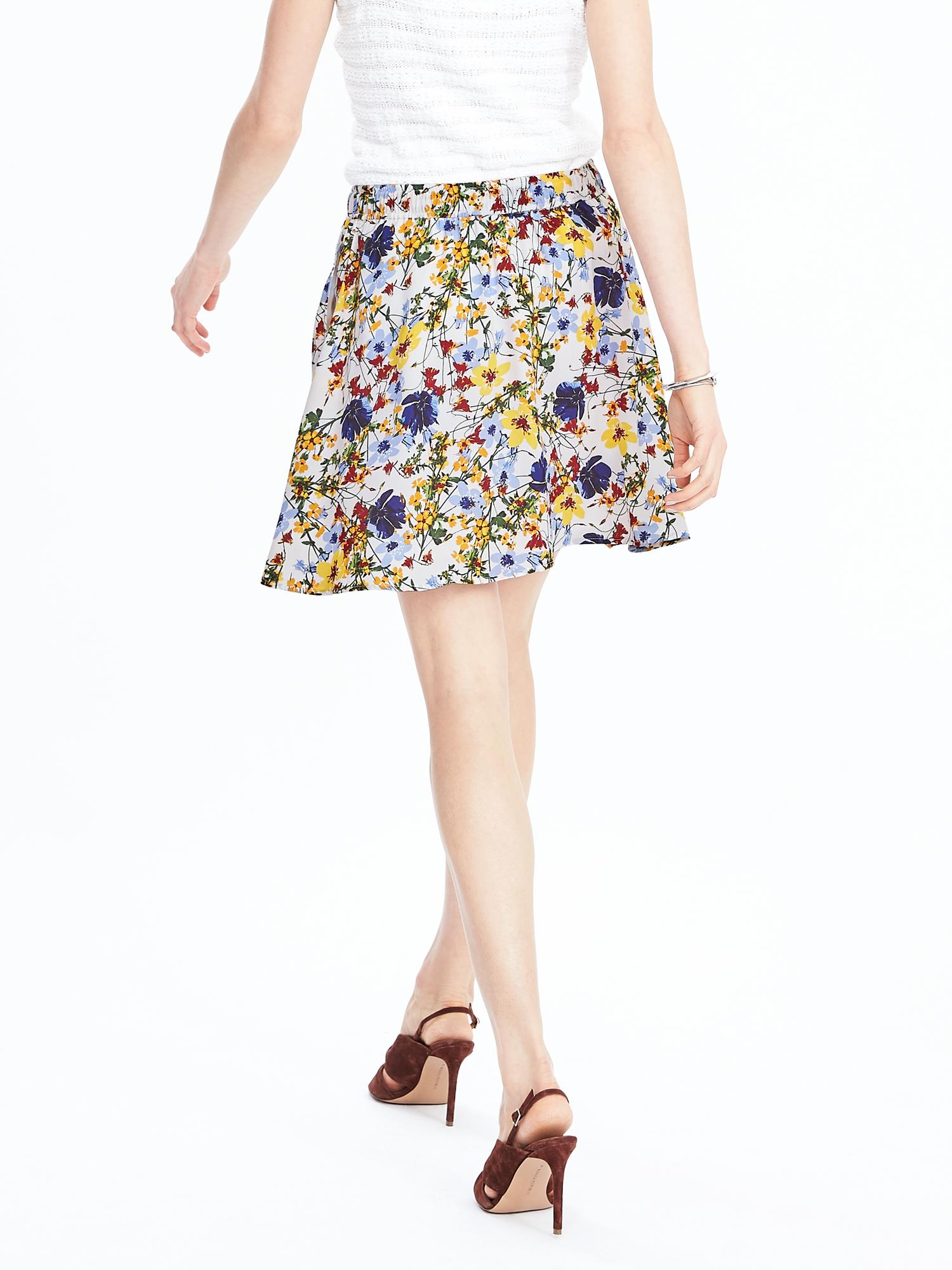 Floral Drawstring Skirt
