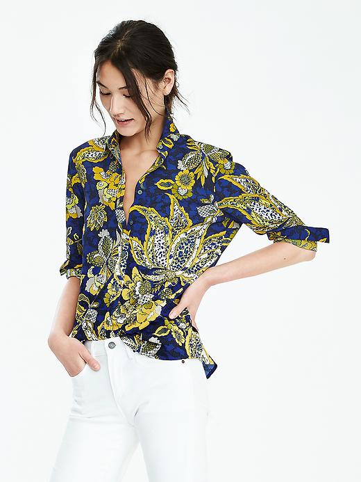 Banana Republic Floral Print Blouse