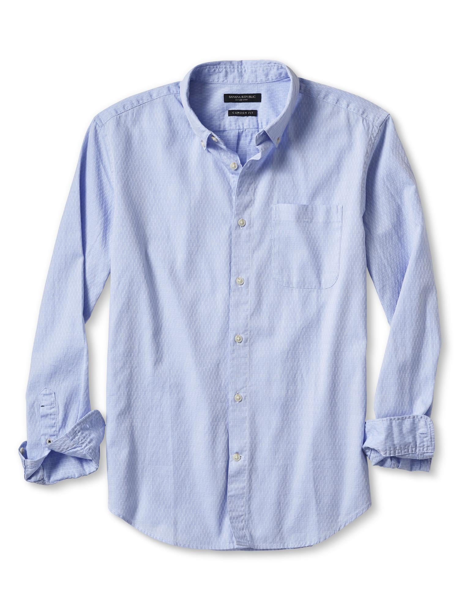 Camden-Fit Oxford Dobby Solid Shirt