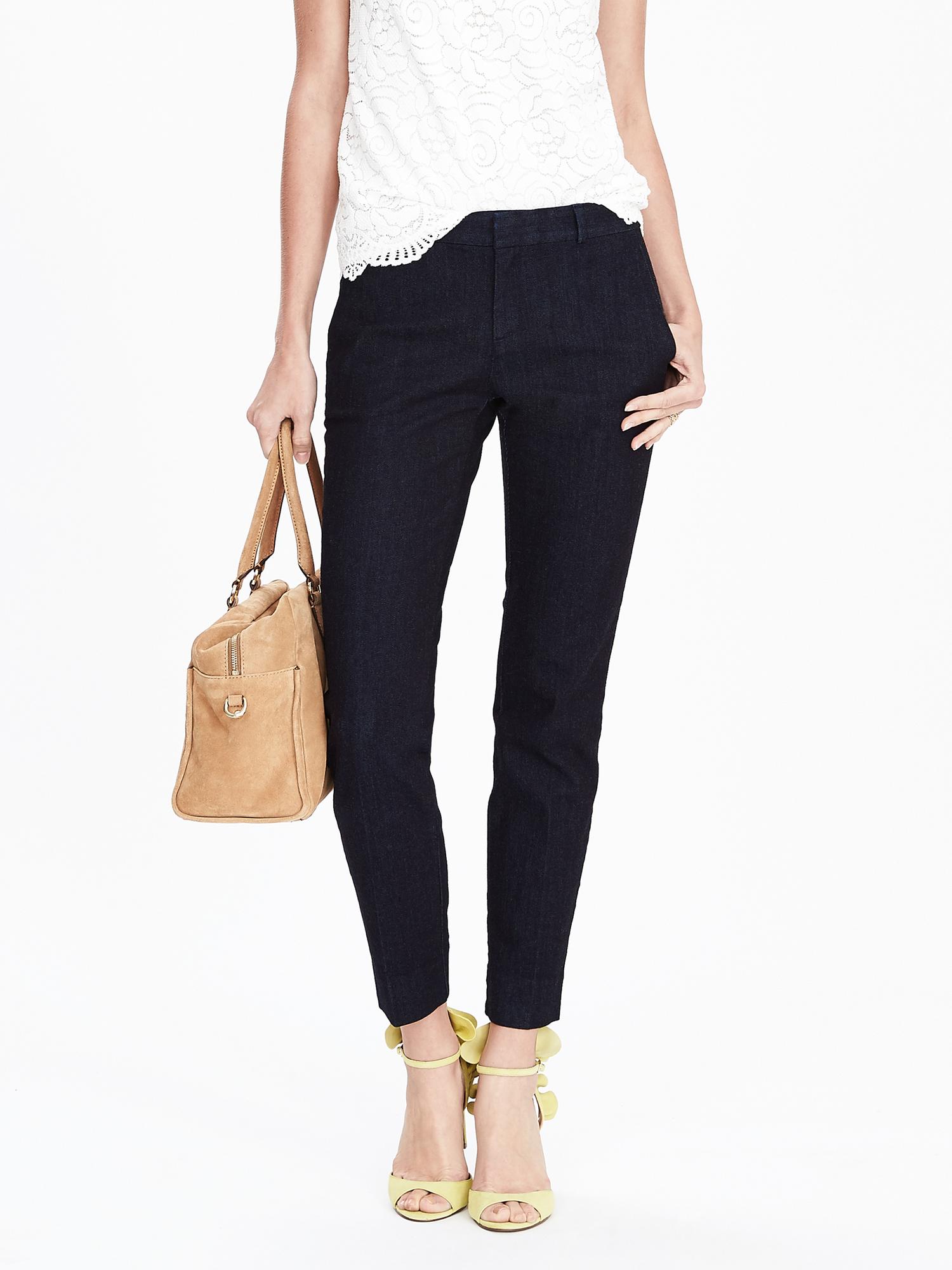 Avery Straight-Fit Denim Ankle Pant
