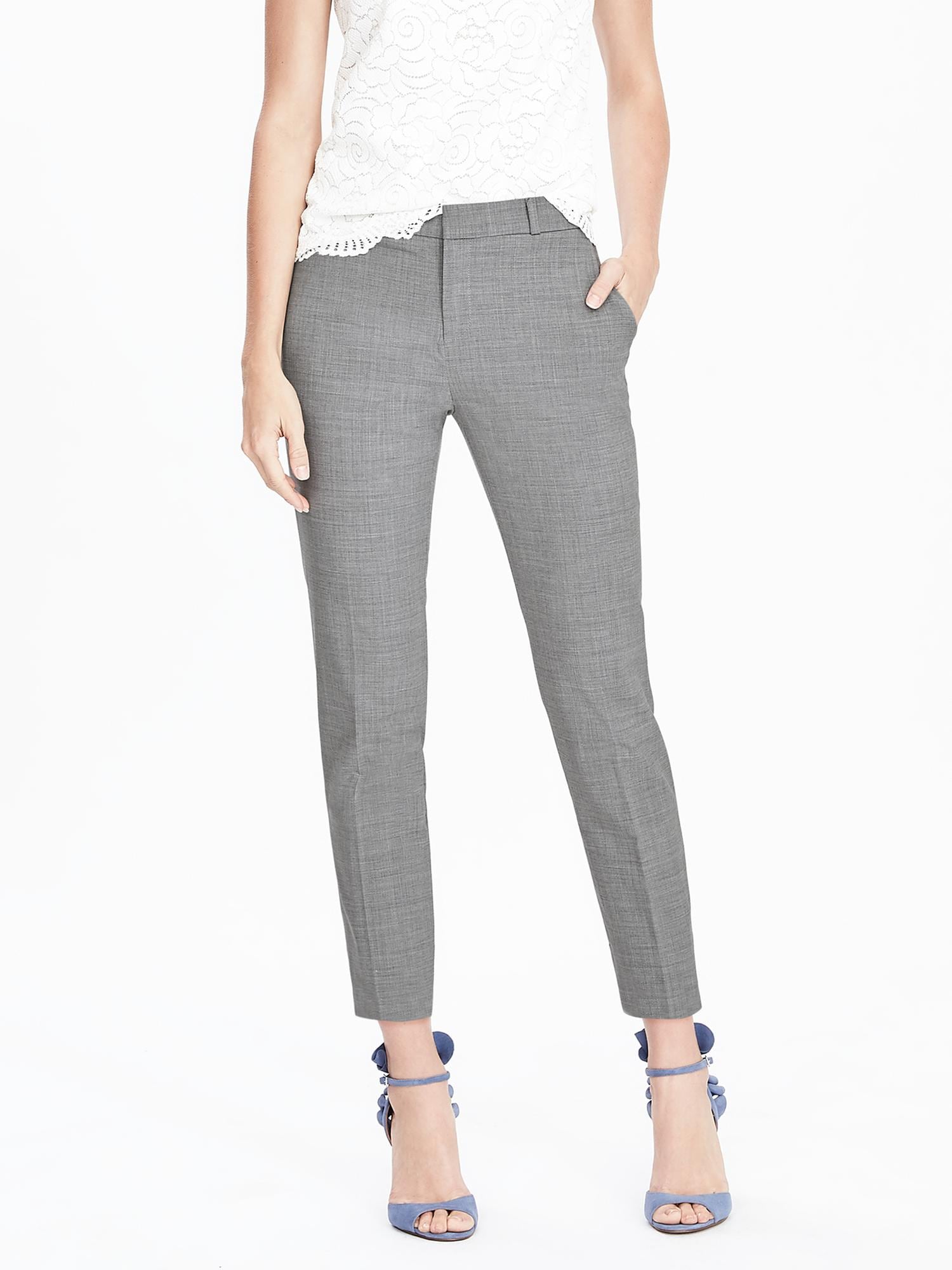 Avery Straight-Fit Lightweight Wool Ankle Pant