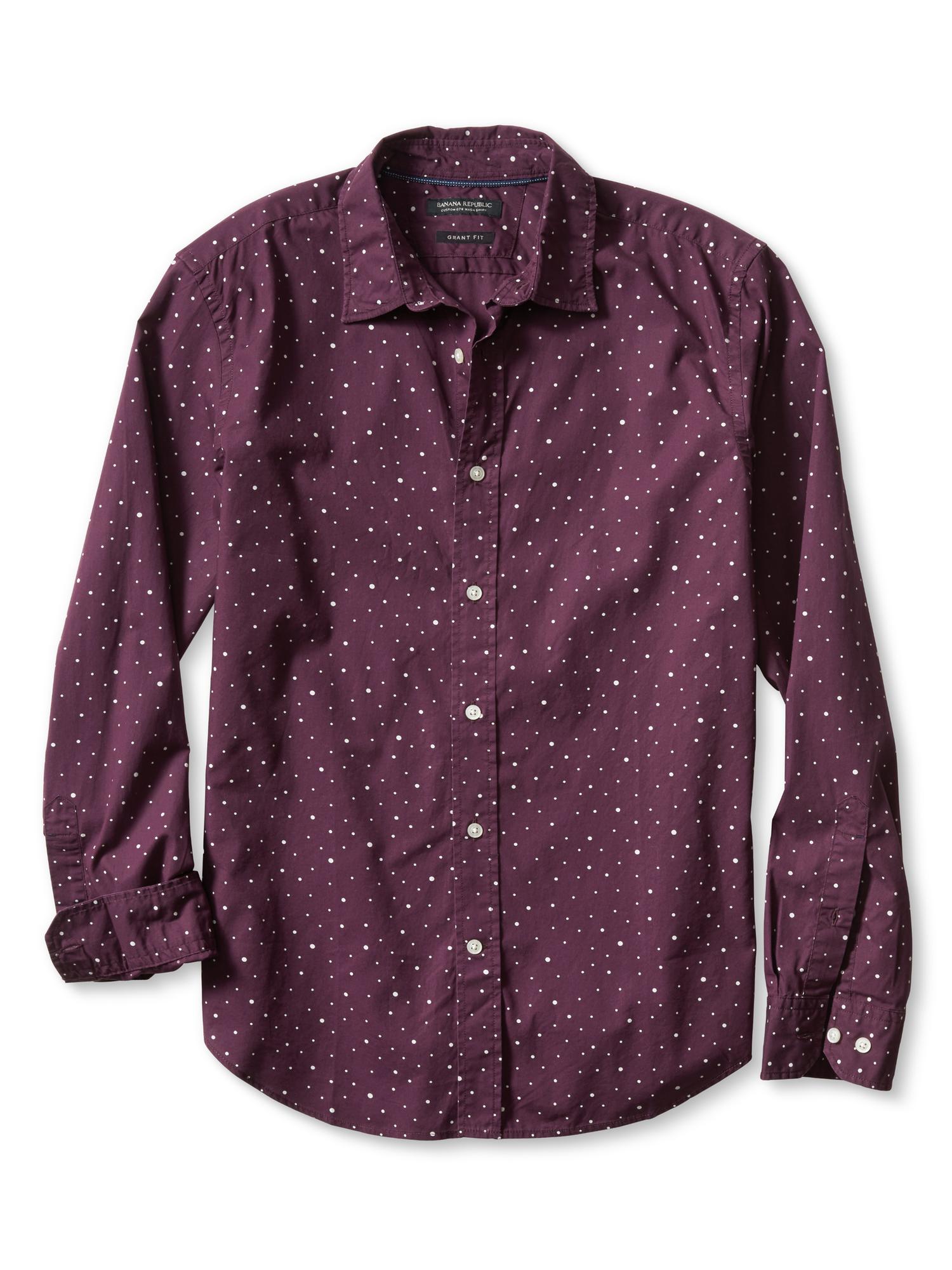 Grant-Fit Custom Wash Multi Dot Shirt