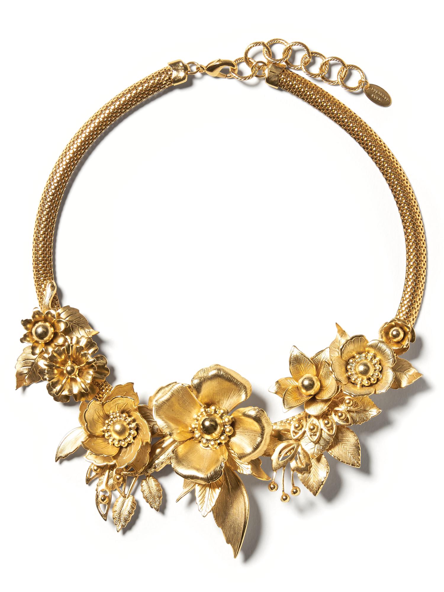 Elizabeth Cole &#124 Golden Glow Floral Necklace