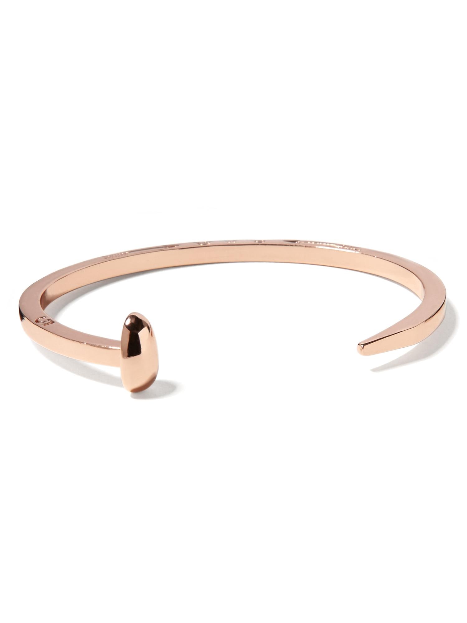 Giles & Brother &#124 Rose Gold Skinny Railroad Spike Cuff