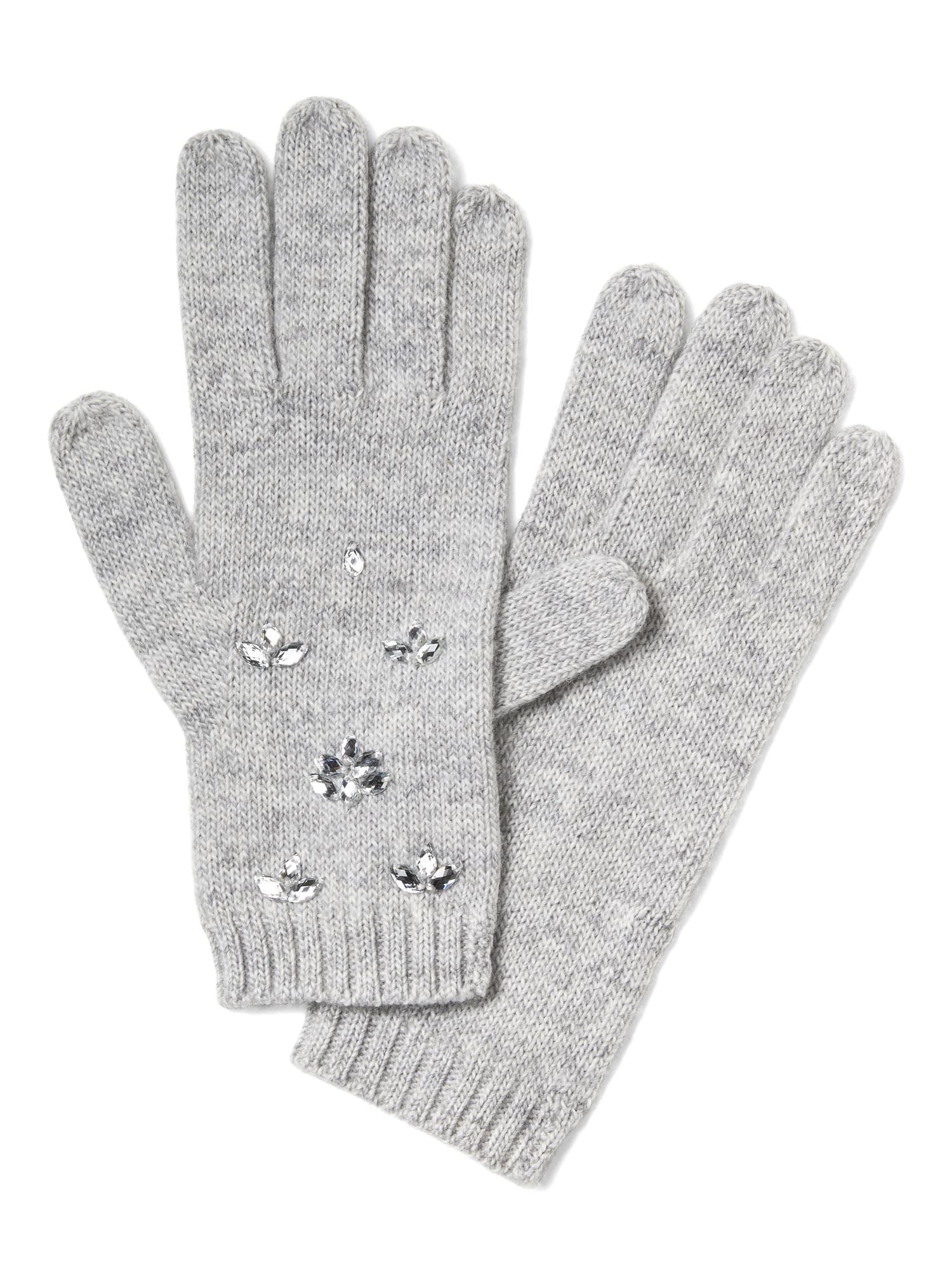 Italian Merino Wool Blend Embellished Glove