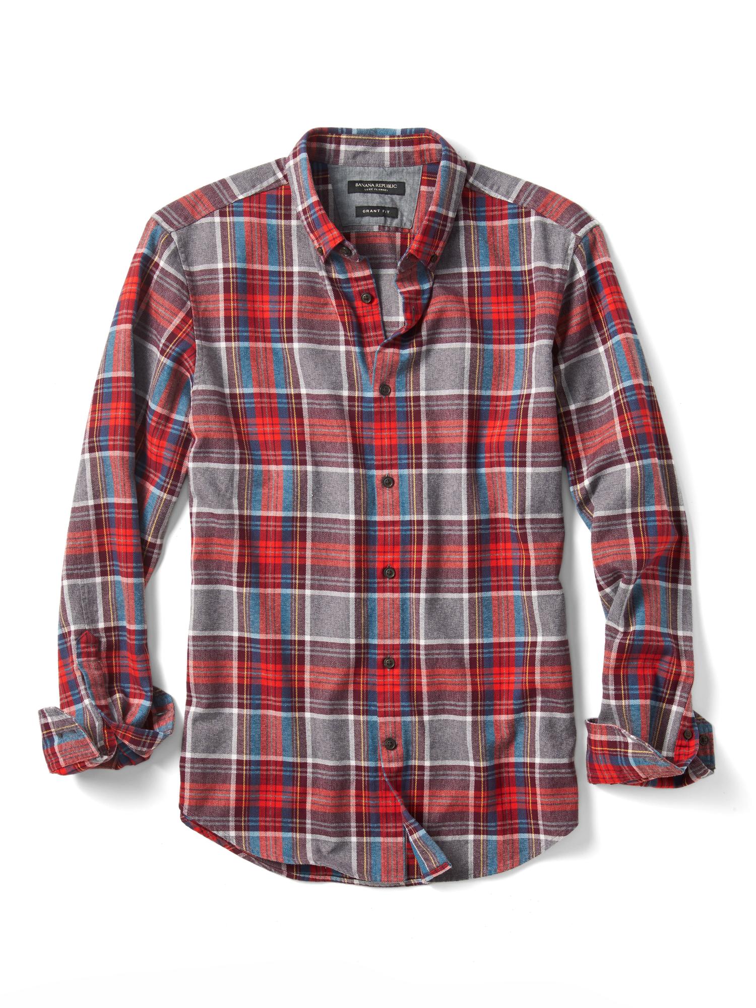 Grant-Fit Luxe Flannel Large Tartan Shirt