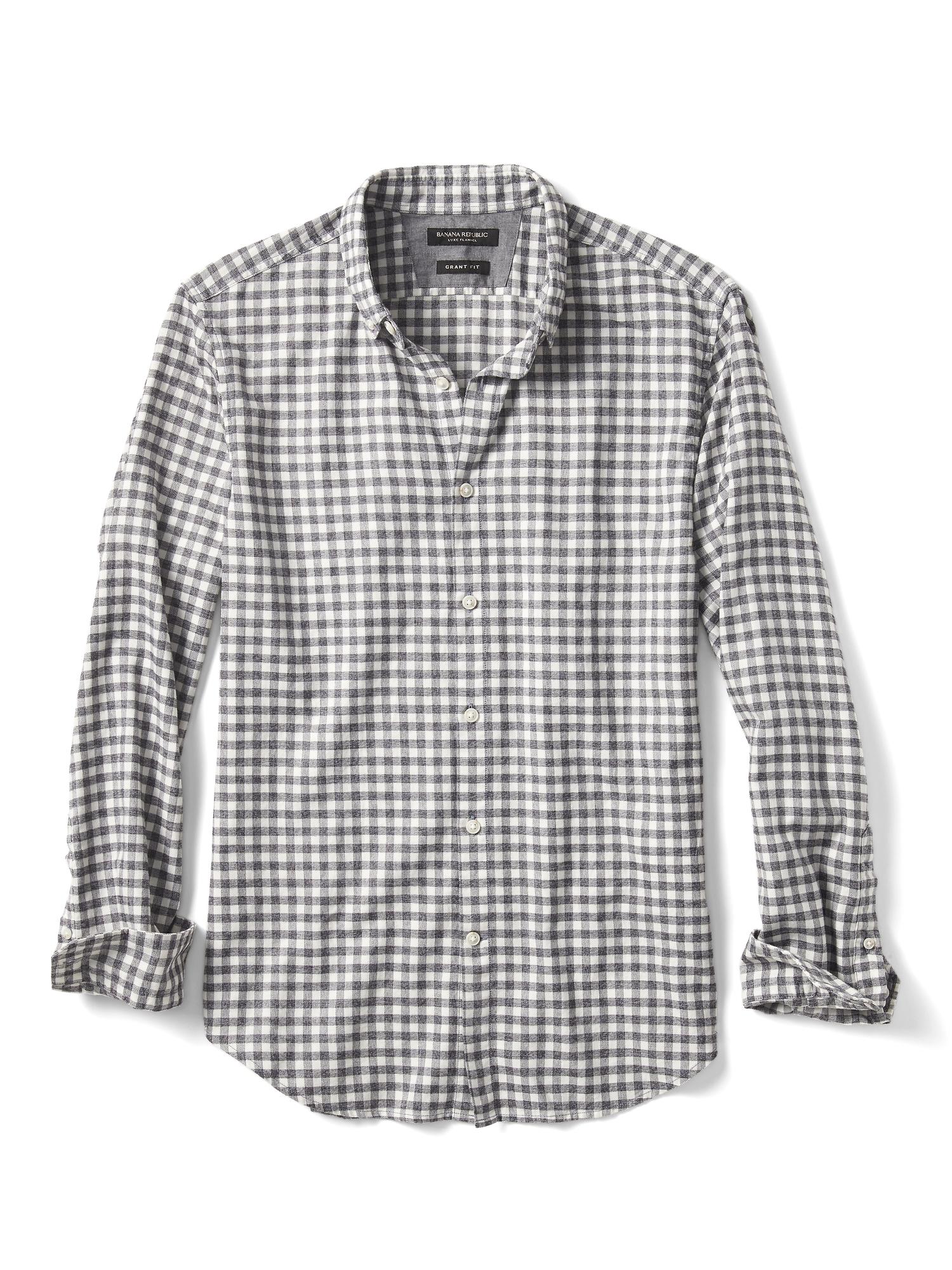 Grant-Fit Luxe Flannel Gingham Shirt