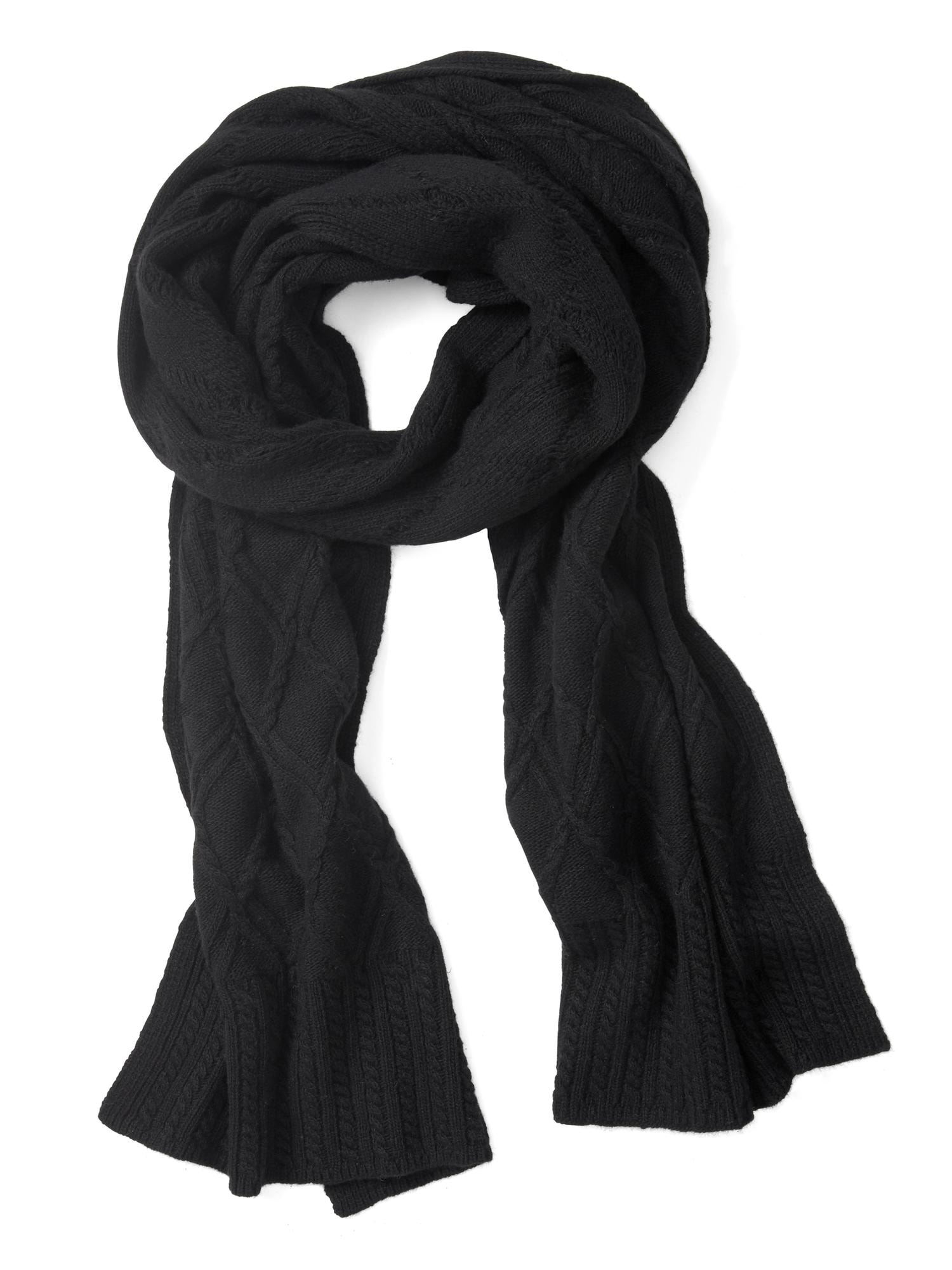 Italian Cashmere Blend All-Over Cable Scarf