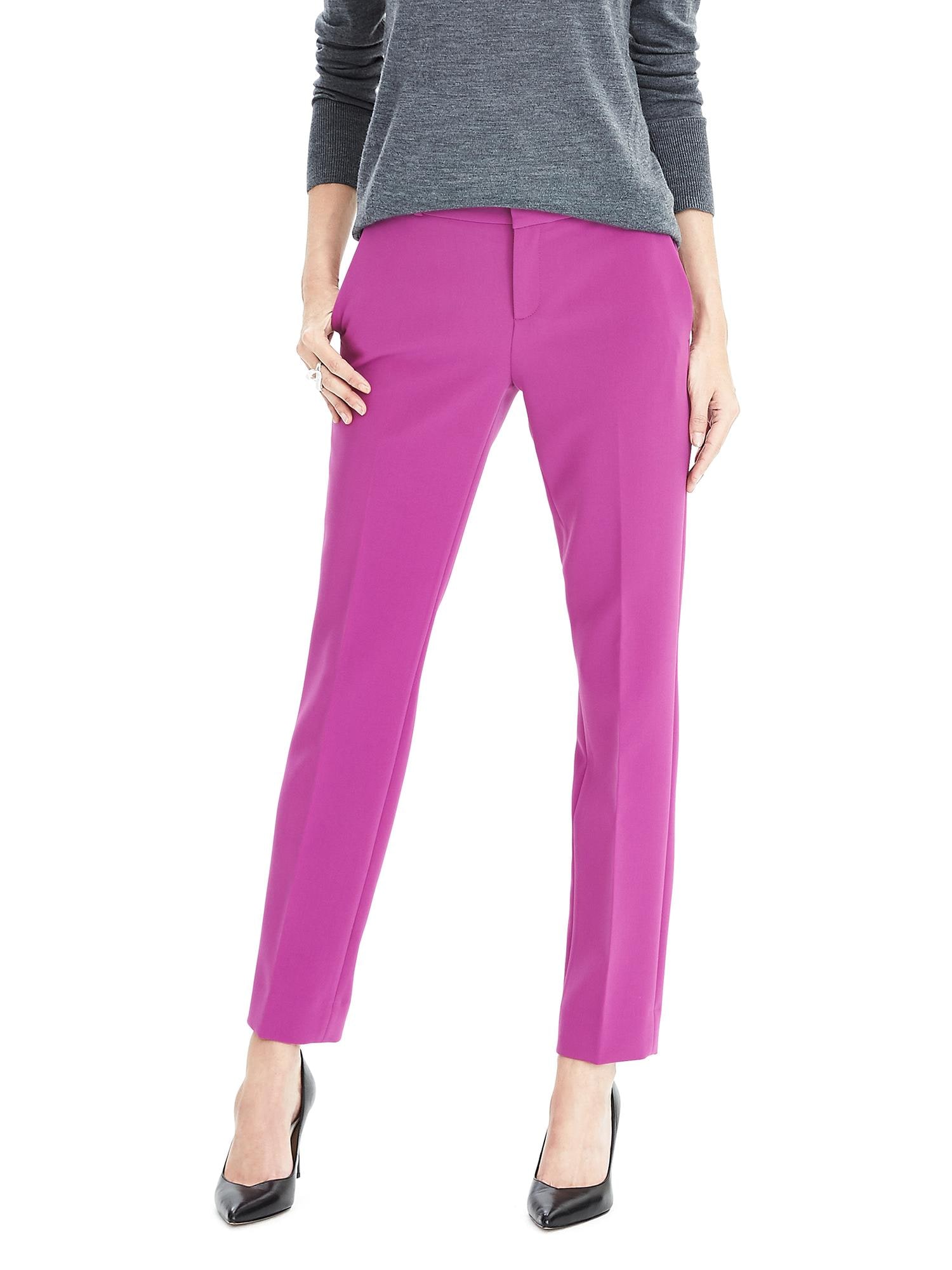 Avery Straight-Fit Crepe Ankle Pant