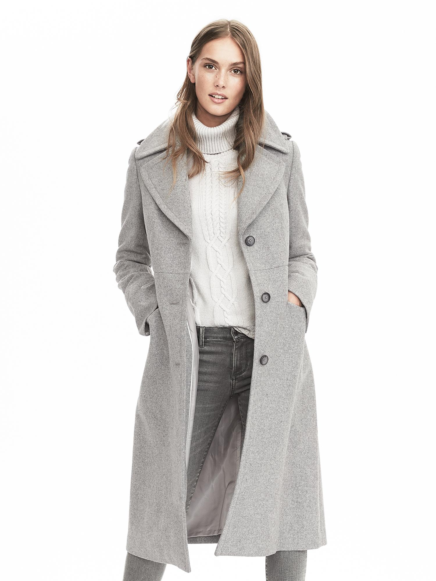 Melton Wool Fitted Coat