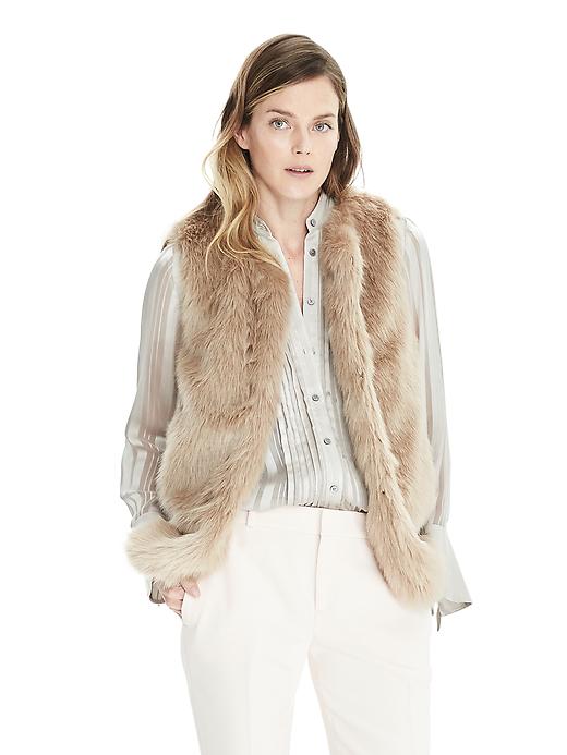 Faux Fur Vest Banana Republic