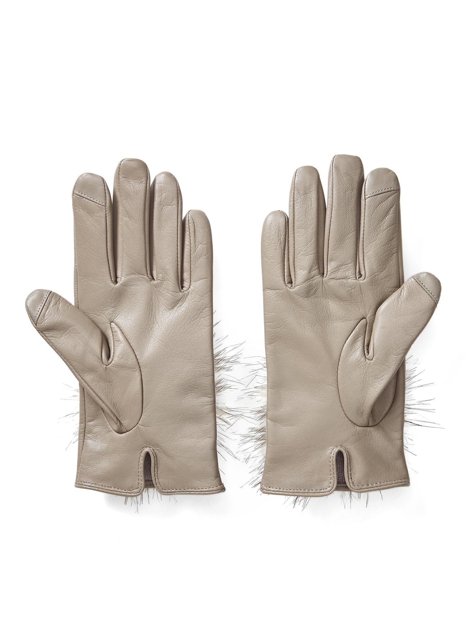 Faux-Fur Pom Glove