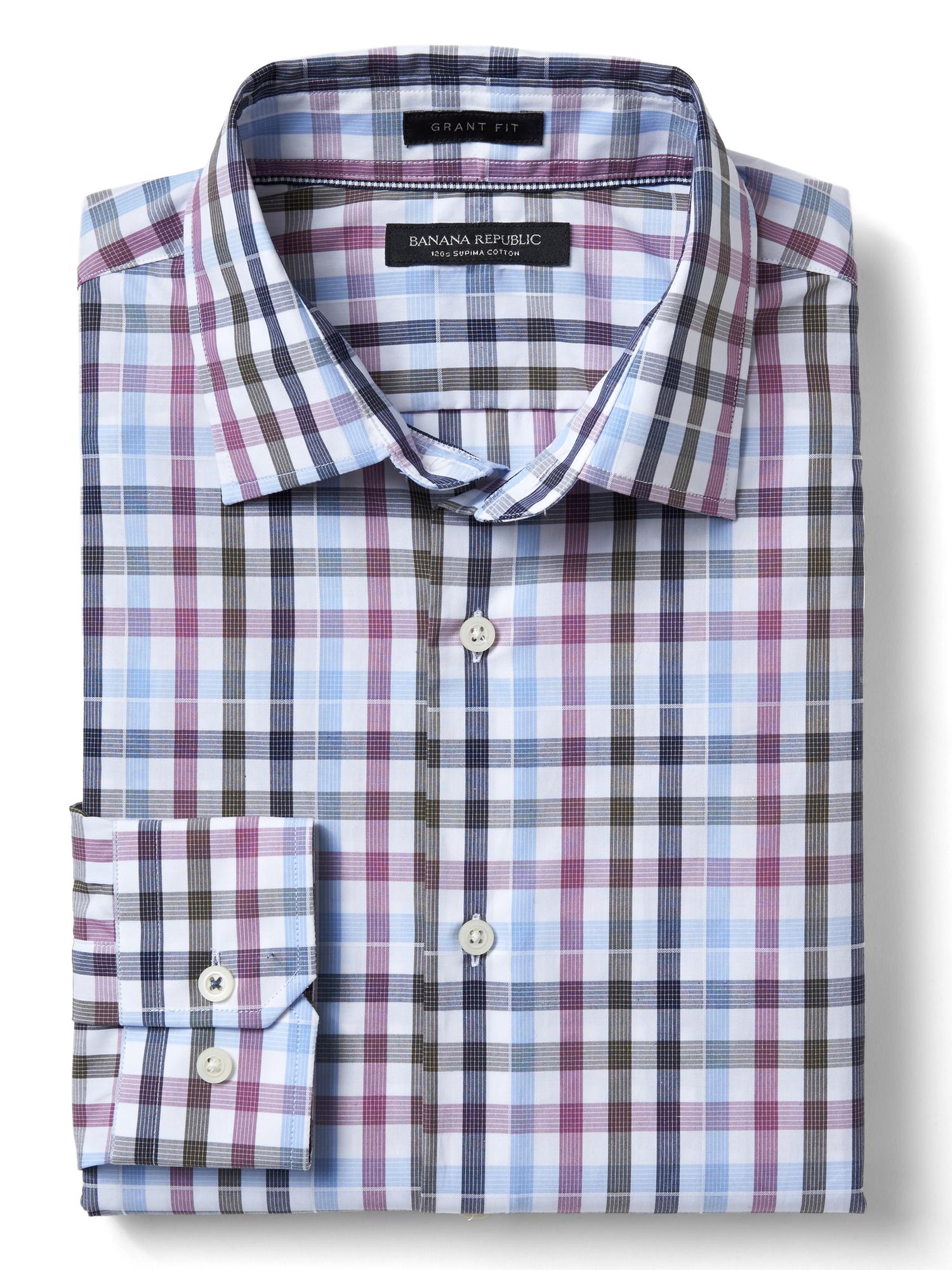 Grant-Fit Supima Cotton Check Shirt
