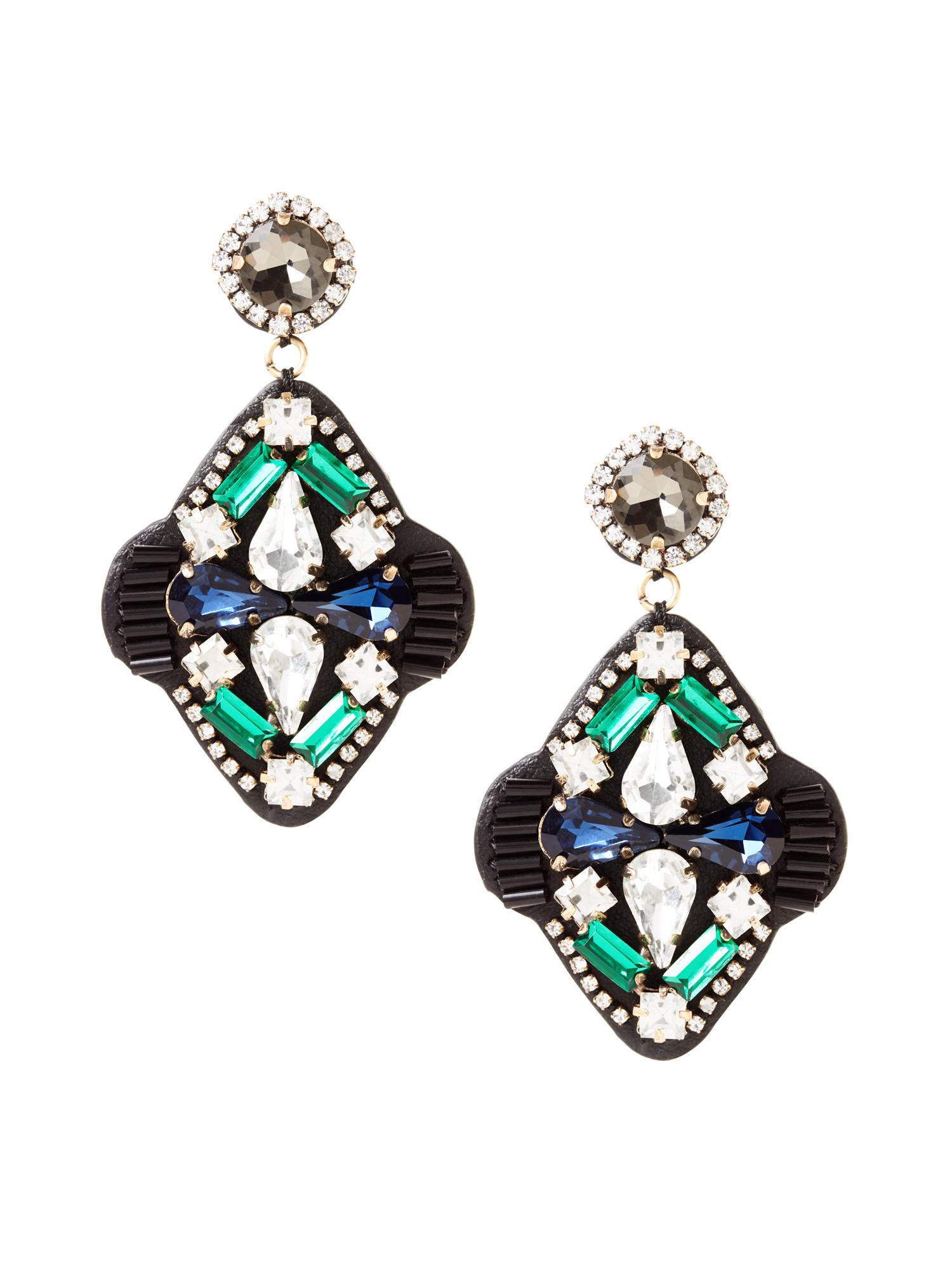 Embroidered Drop Earring