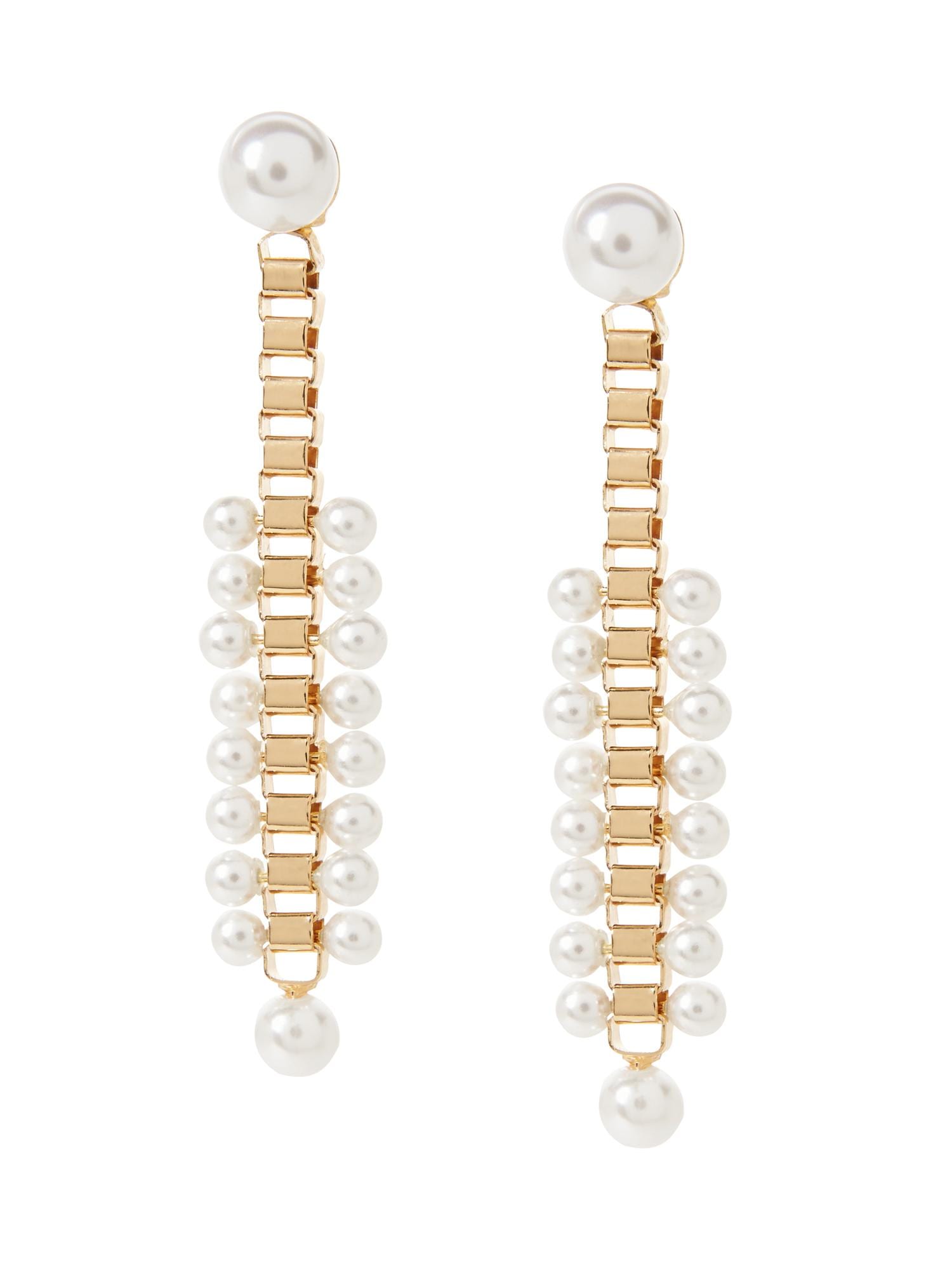 Graphic Pearl Drop Earring