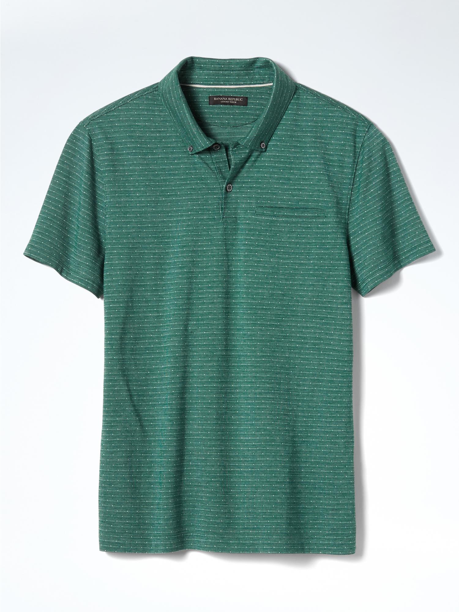 Slim Luxury-Touch Jacquard Polo