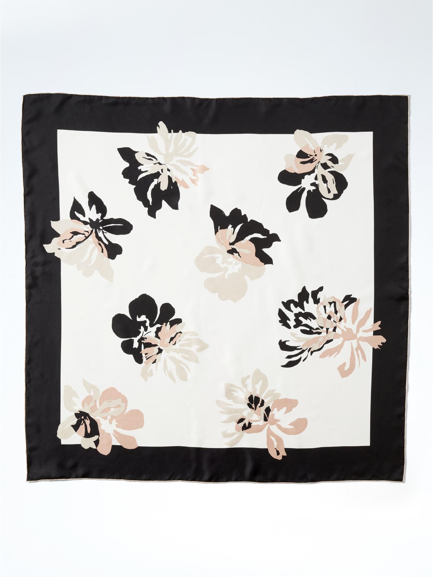 Floral Silk Large Square Scarf
