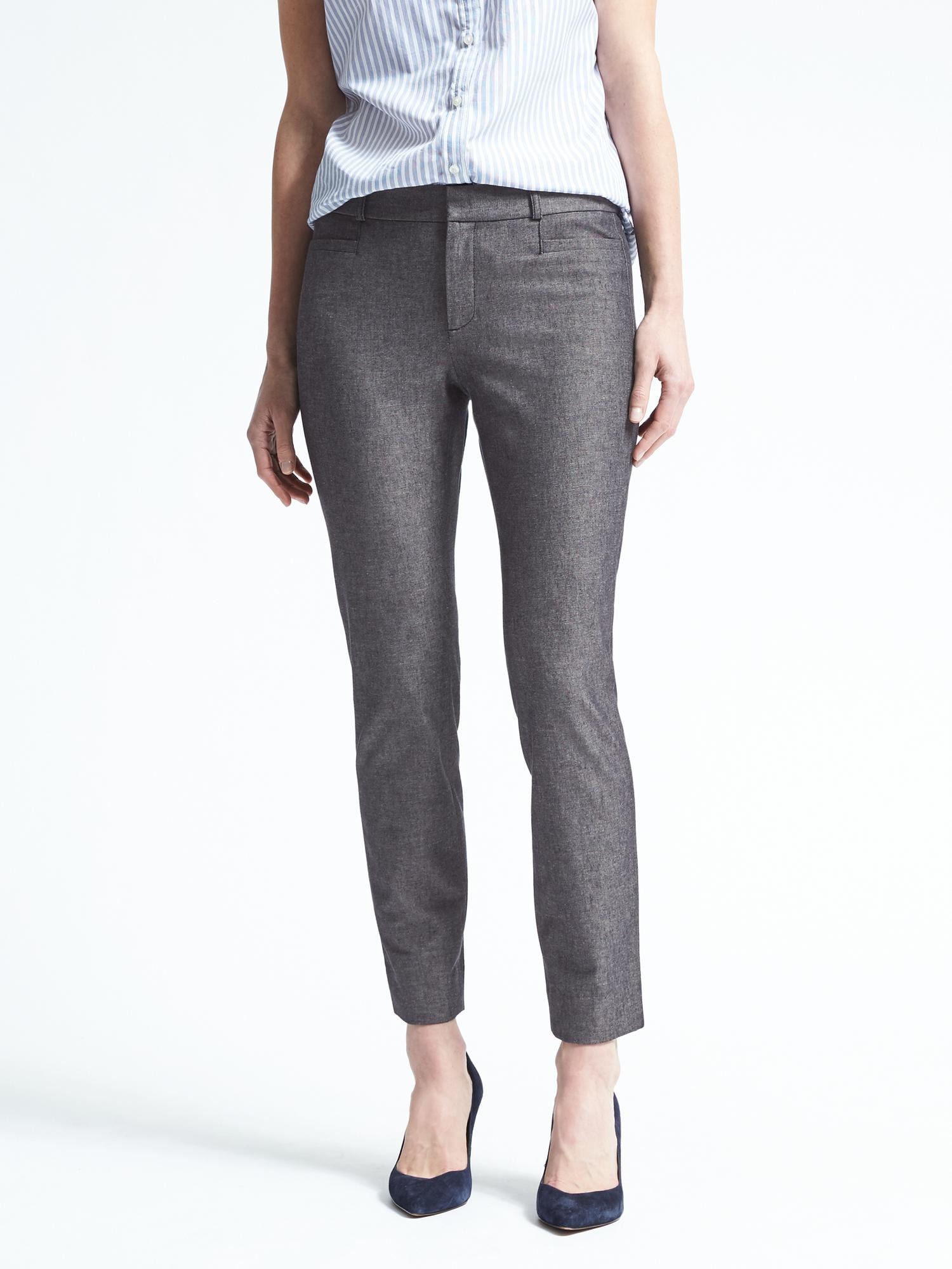 Sloan Skinny-Fit Solid Ankle Pant