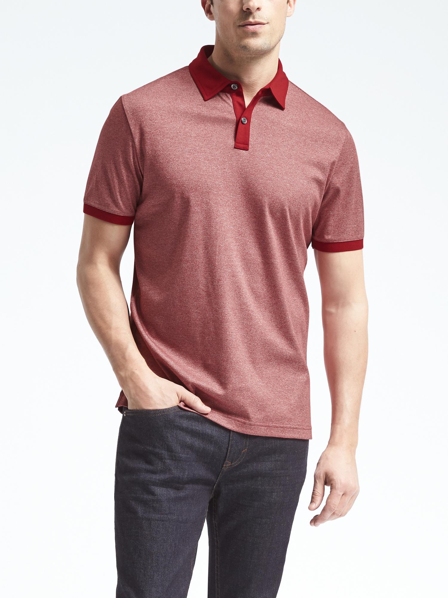 Luxury-Touch Heathered Polo