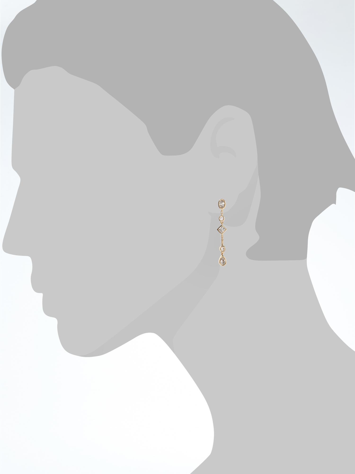 Delicate Mixed Shapes Line Earrings