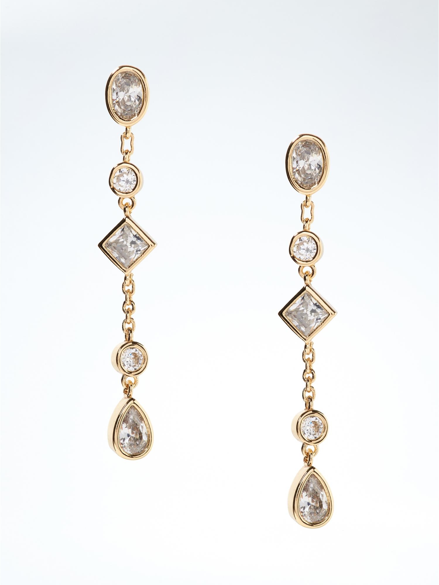Delicate Mixed Shapes Line Earrings