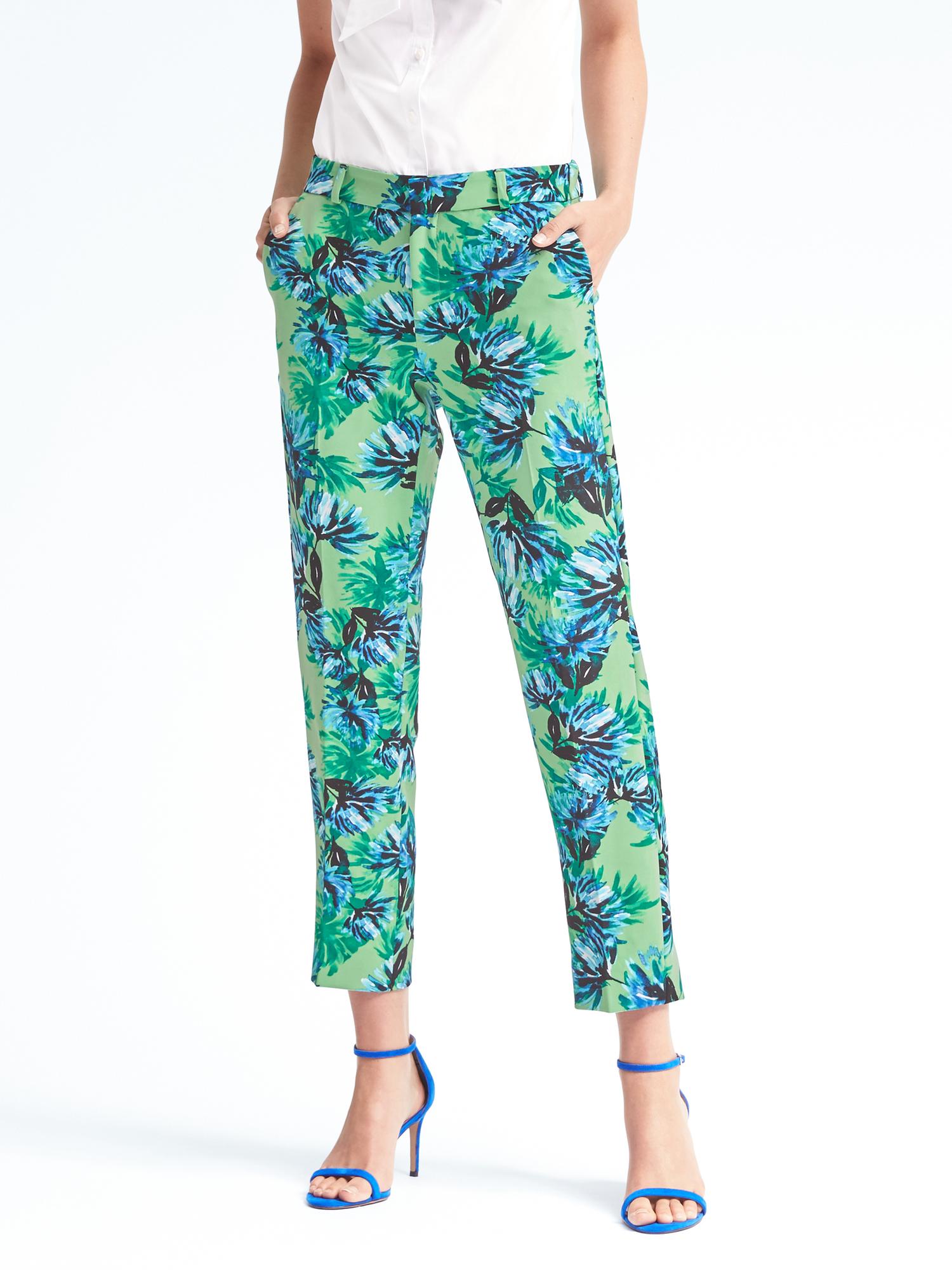 Avery Straight-Fit Floral Ankle Pant