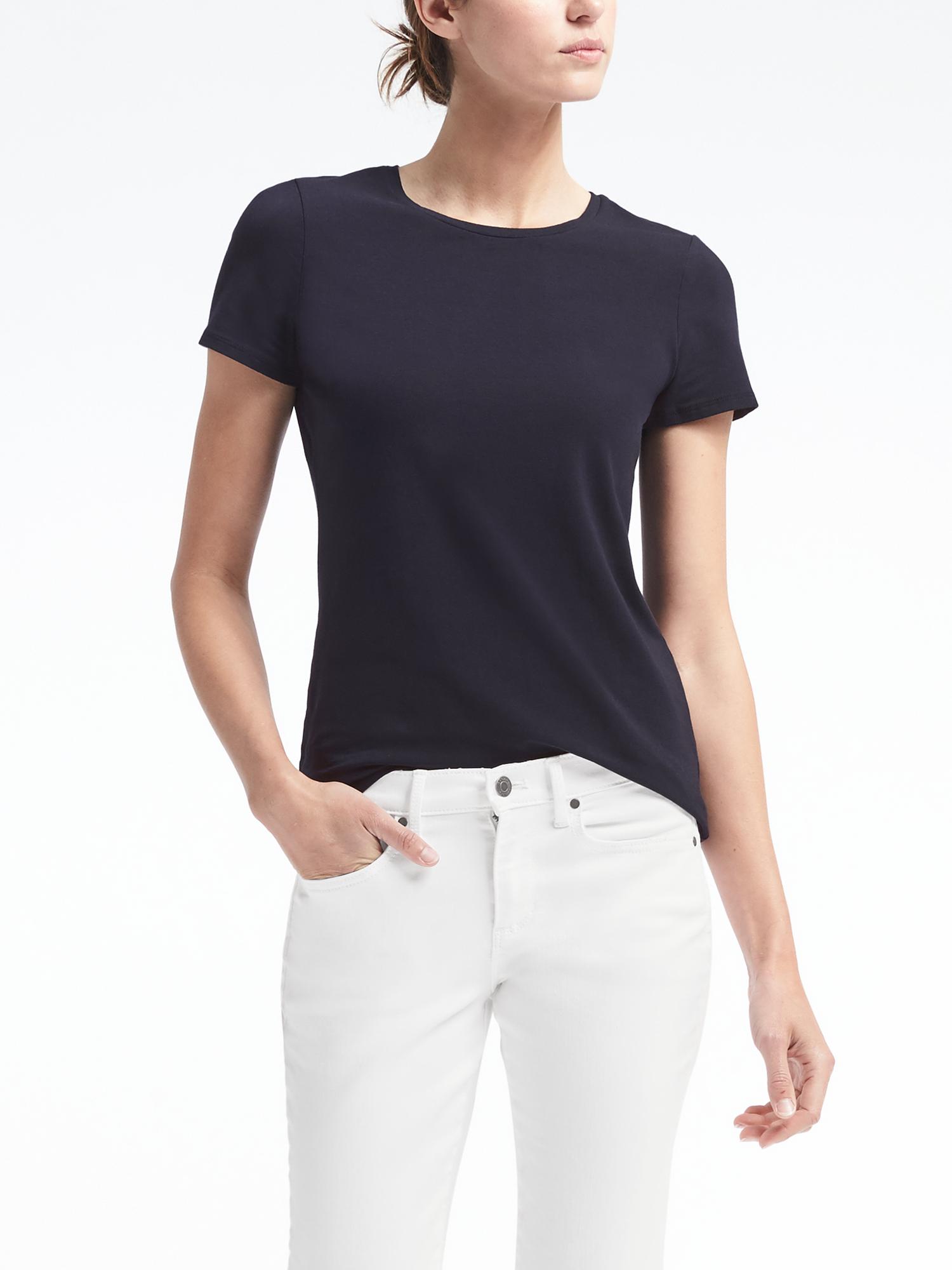 Short-Sleeve Stretch-to-Fit Crew Tee