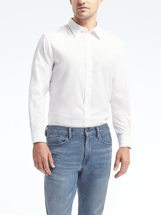 Camden StandardFit CustomWash Solid Shirt Banana Republic