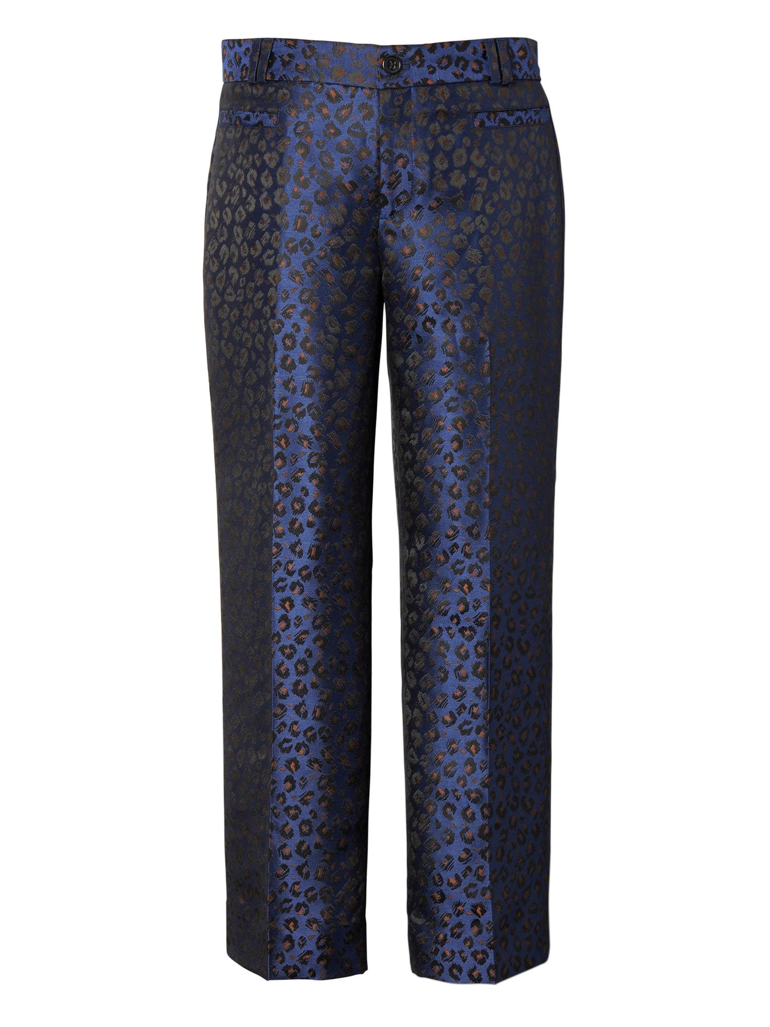 Logan Trouser-Fit Cropped Leopard-Print Pant