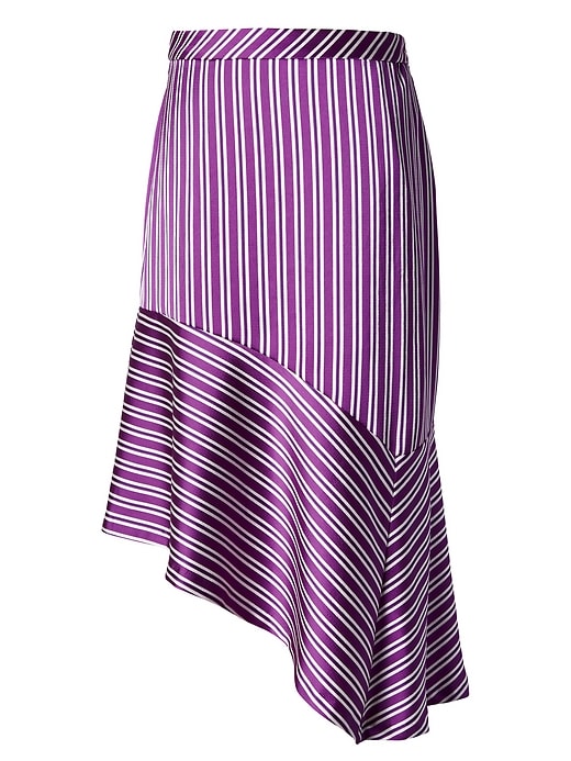 Stripe Asymmetrical Hem Skirt Banana Republic