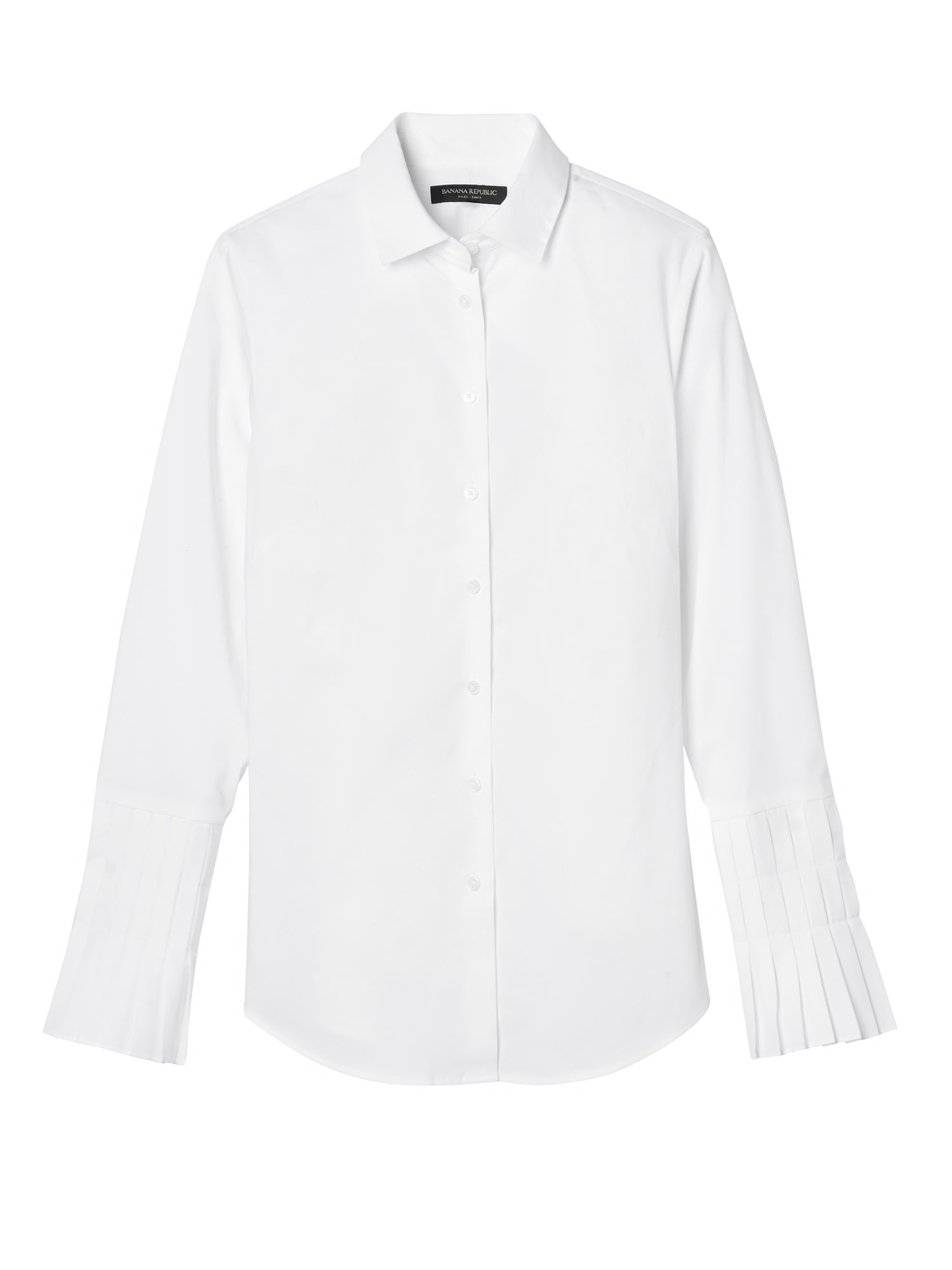 Petite Riley Tailored-Fit Pleated-Sleeve Shirt