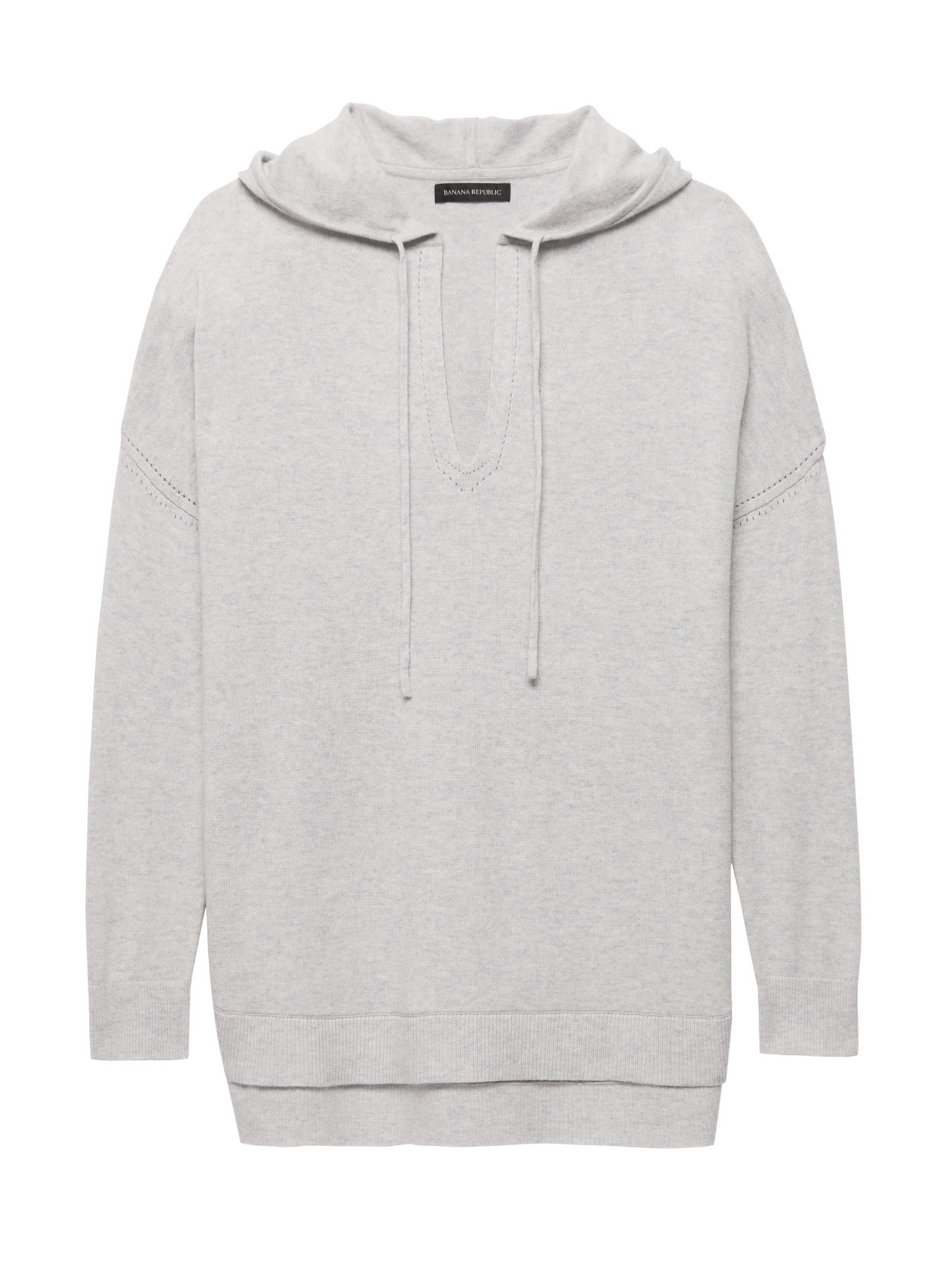 LIFE IN MOTION Machine-Washable Cashmere Blend Round Popover Hoodie