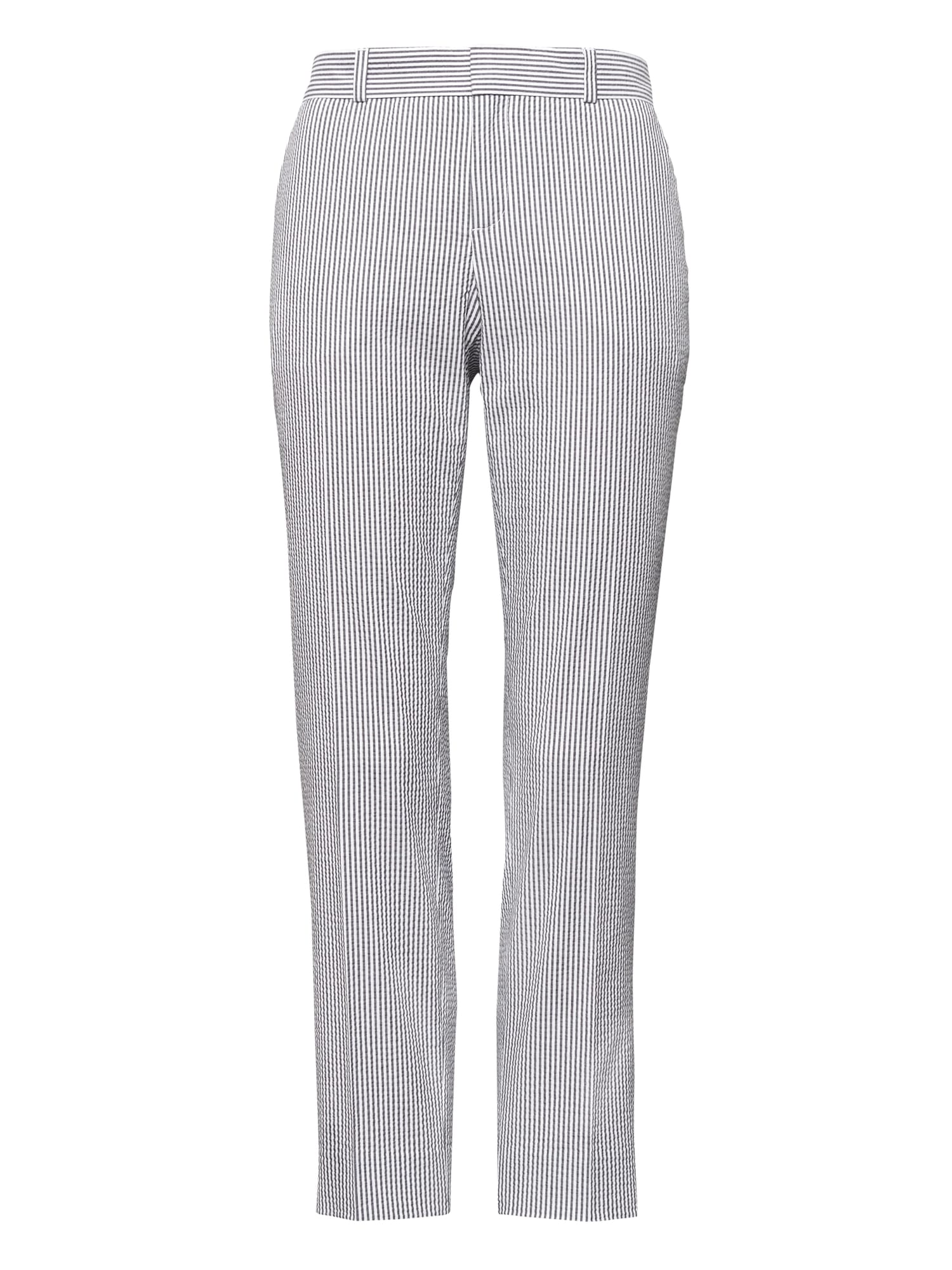 Avery Straight-Fit Stretch Seersucker Ankle Pant