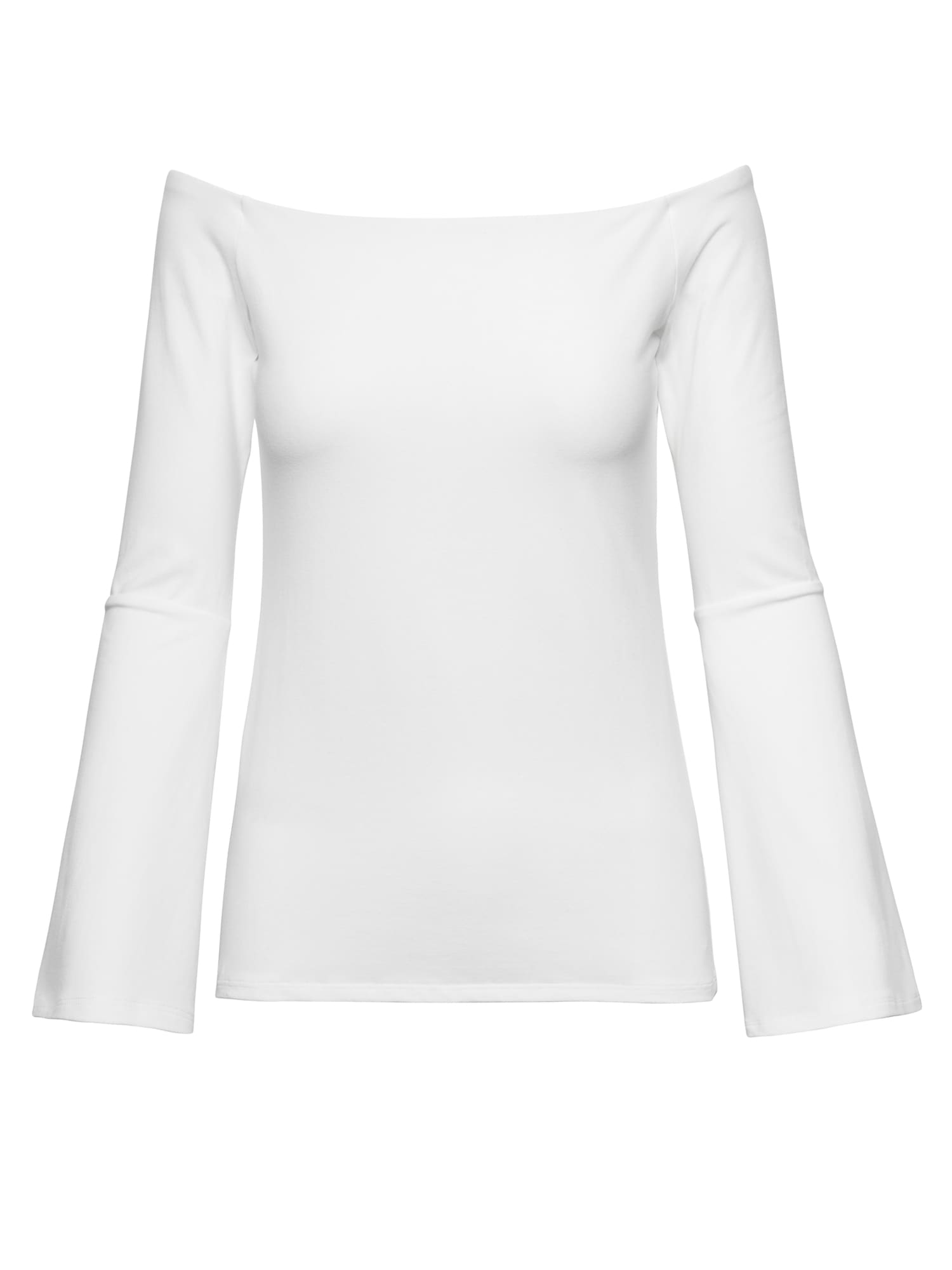Stretch Cotton-Modal Off-The-Shoulder Top