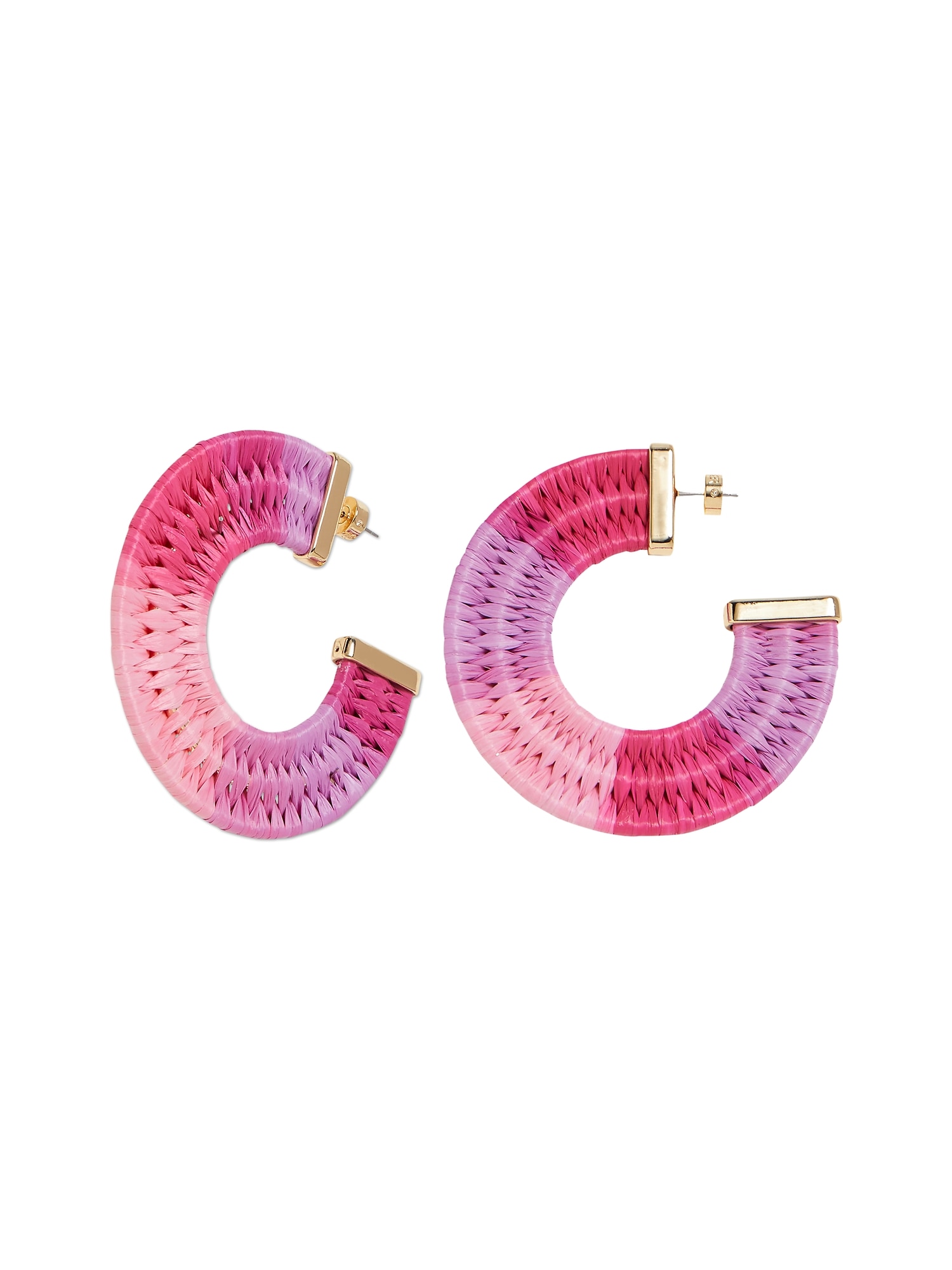 Raffia Hoop Earrings Banana Republic