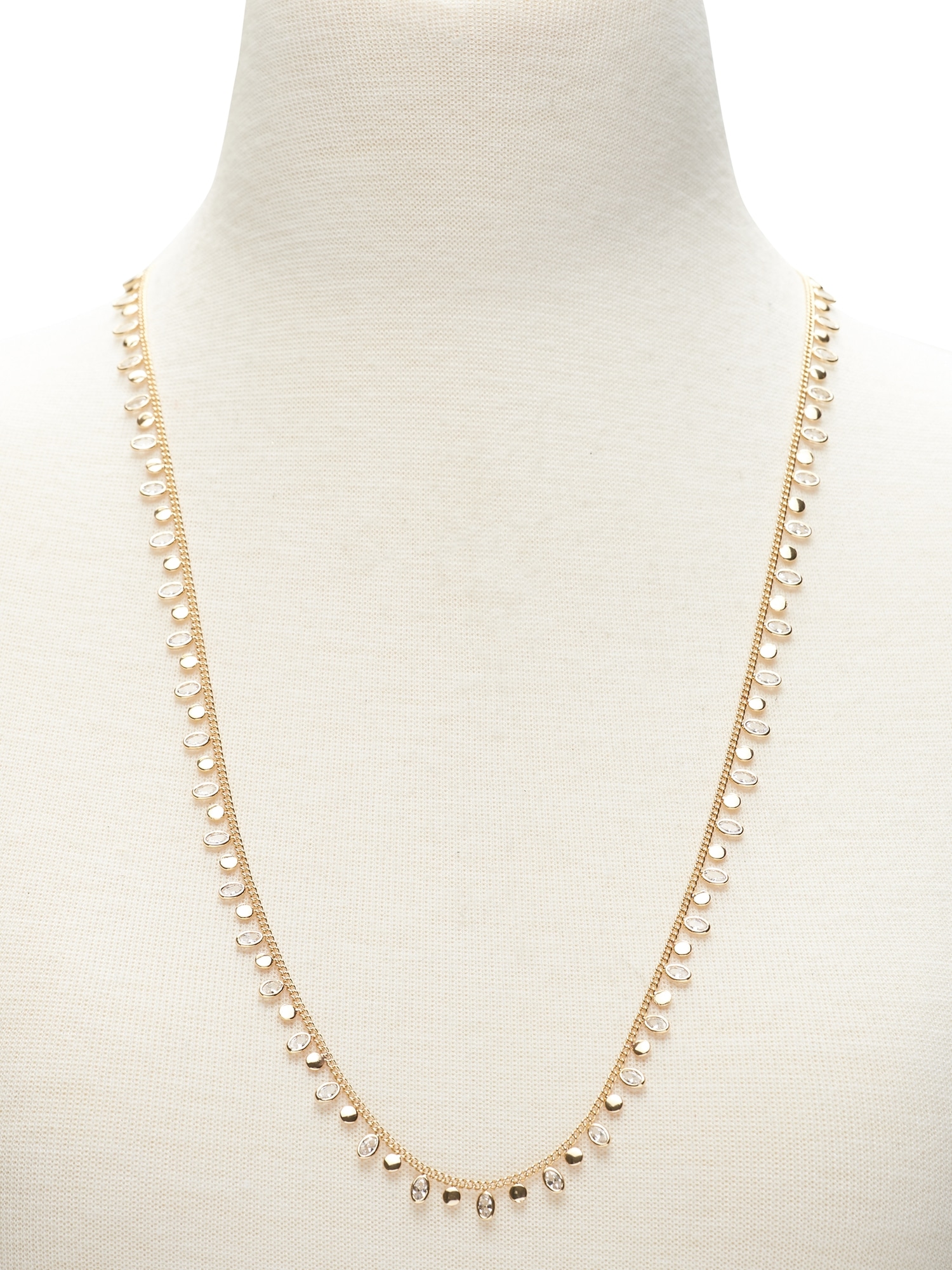 Cubic Zirconia Long Necklace Banana Republic