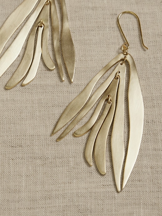 Abstract Leaf Dangle Earrings By Aureus Argent Banana Republic