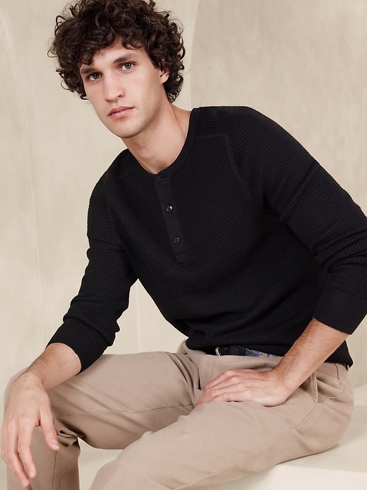 Sante Merino Henley Sweater Banana Republic