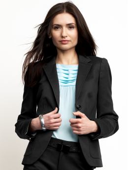 Women: Sleek flap-pocket blazer - Black