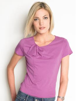 Women: Bow-tie top - Summer orchid