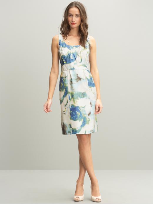 Banana Republic Silk abstract floral dress