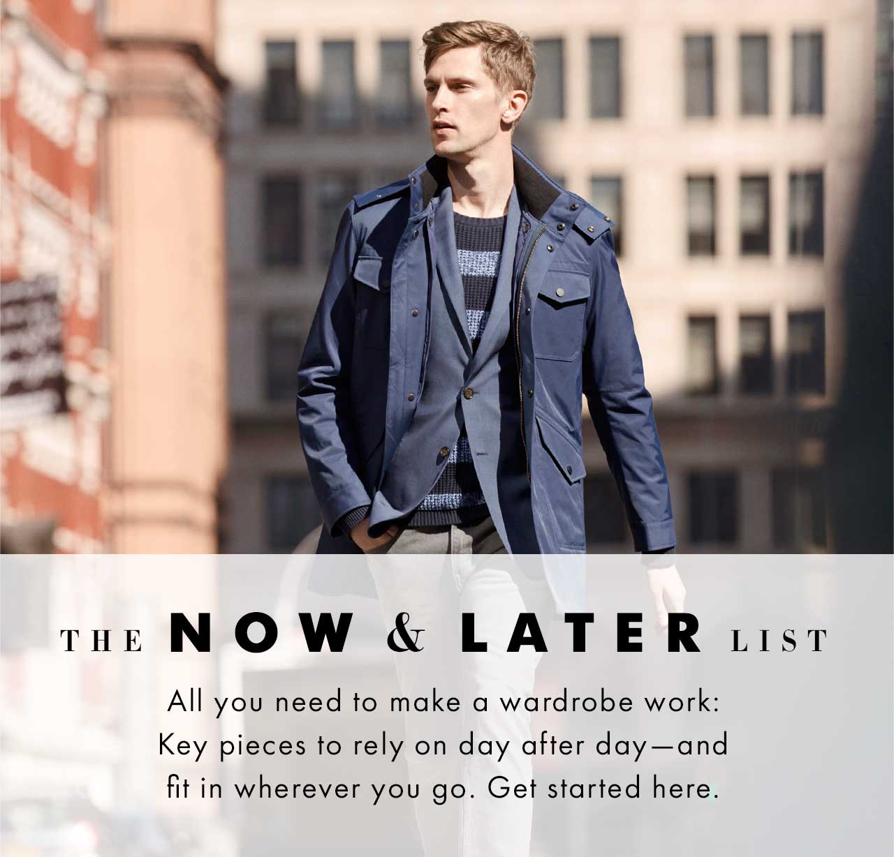 Men's Apparel: The Now & Later List | Banana Republic