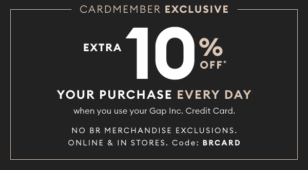 code for extra 10 off with gap card