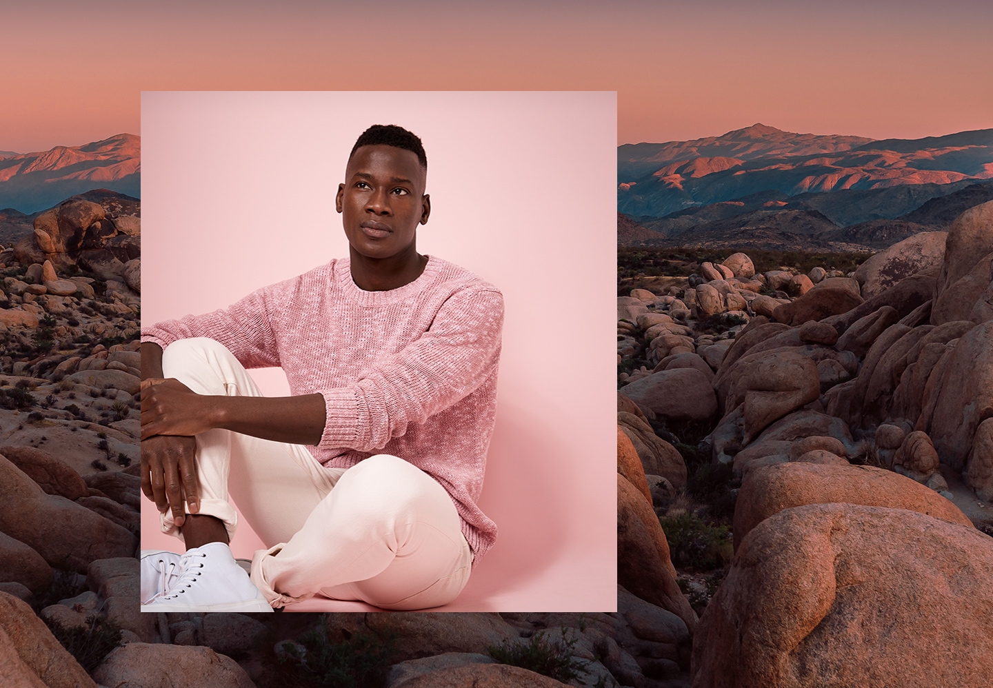 Campaign: Golden Hour. Men's Background Image.