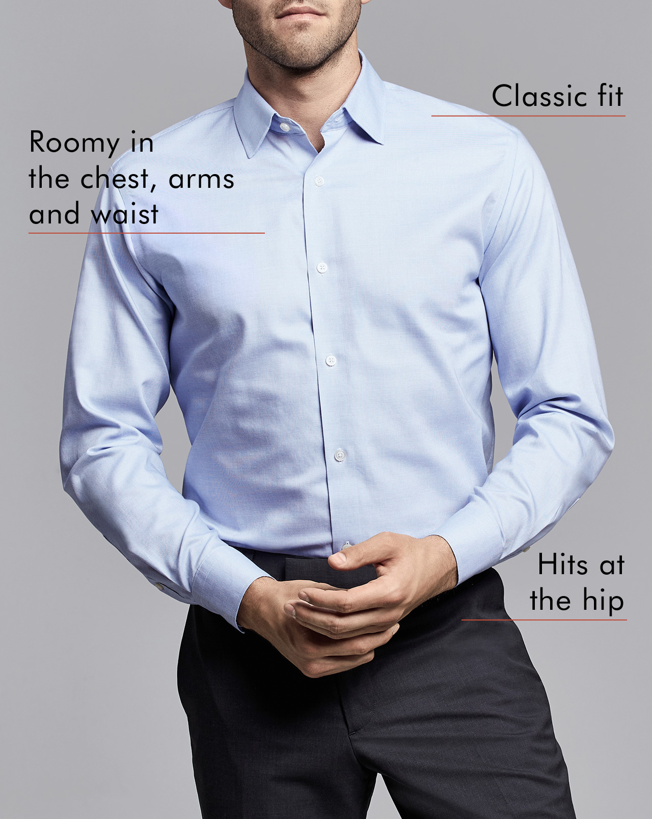 Fit Guide Men's Shirts Fits