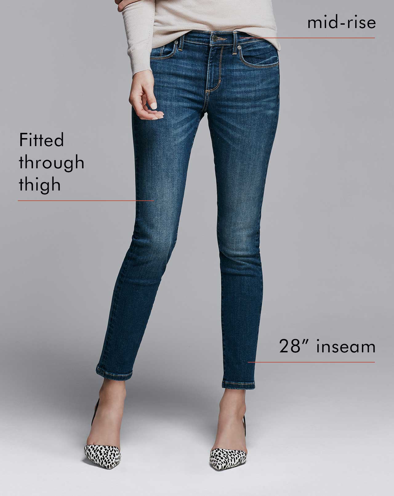 Women's Slim Leg Girlfriend Jeans in Denim