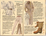Banana Republic Summer 1986 No. 28 Women's Australian Jeans, Danish Miller's Shirt, Safari Dress, Women's Traveling Boots, Dorothy Callins and Crya McFadden Testimonial