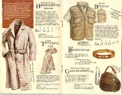 Banana Republic #21 Christmas 1984 Handcrafted Raincoat, Tattersall Scarf, Hooded Bush Vest, British Regiment Belt, Gamekeeper's Bag
